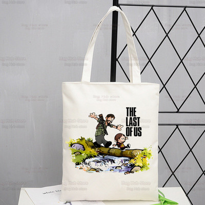 The Last of Us Shopper Bevásárlótáska Joel Ellie Tote válltáska Fireflies Vászontáskák Nagy fertőzött Stage 3 Firefly kézitáska