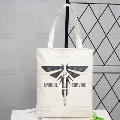 The Last of Us Shopper Bevásárlótáska Joel Ellie Tote válltáska Fireflies Vászontáskák Nagy fertőzött Stage 3 Firefly kézitáska