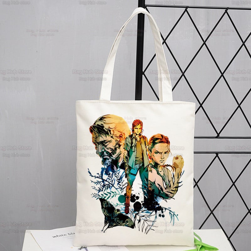 The Last of Us Shopper Bevásárlótáska Joel Ellie Tote válltáska Fireflies Vászontáskák Nagy fertőzött Stage 3 Firefly kézitáska