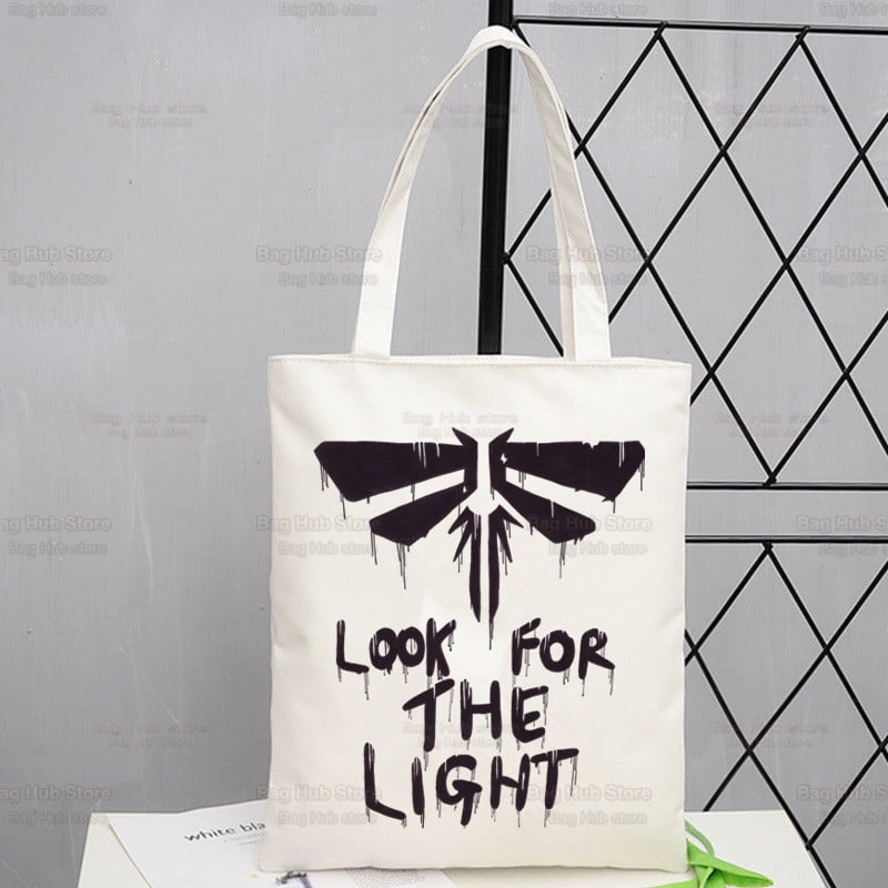 The Last of Us Shopper Bevásárlótáska Joel Ellie Tote válltáska Fireflies Vászontáskák Nagy fertőzött Stage 3 Firefly kézitáska