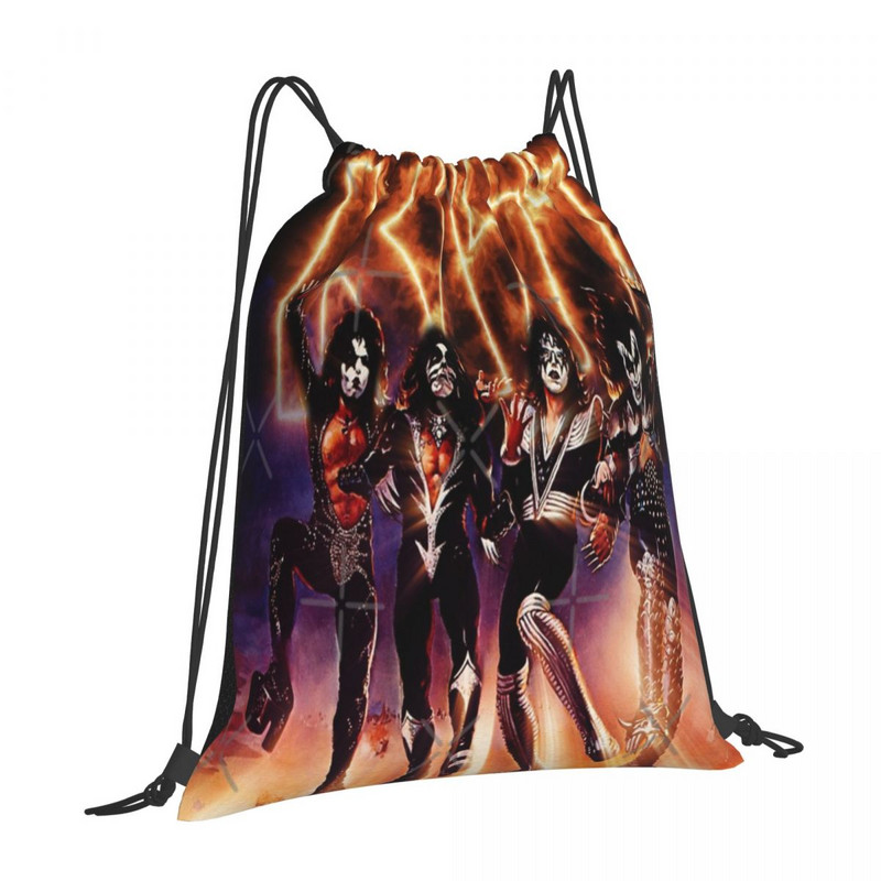 Kiss The Band - Destroyer Fire Logo 1 Torbe s uzicom Ruksaci Muška torba Ženska torba Muški ruksak Ruksak s uzicom