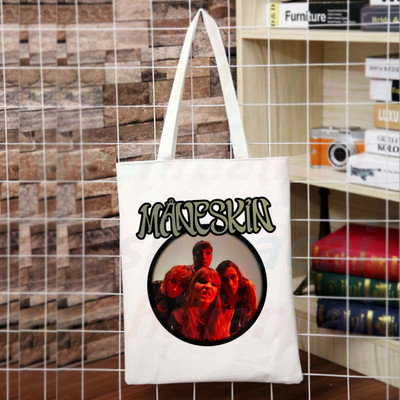 Maneskin Hip Hop Gothic Punk Rock Graphic Korėja Ulzzang Pirkėjų krepšys Drobinis krepšys Rankinės Moteriškas krepšys Harajuku Pečių krepšiai