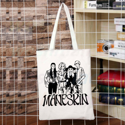 Maneskin Hip Hop Gothic Punk Rock Graphic Korėja Ulzzang Pirkėjų krepšys Drobinis krepšys Rankinės Moteriškas krepšys Harajuku Pečių krepšiai