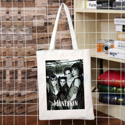 Maneskin Hip Hop Gothic Punk Rock Graphic Korėja Ulzzang Pirkėjų krepšys Drobinis krepšys Rankinės Moteriškas krepšys Harajuku Pečių krepšiai