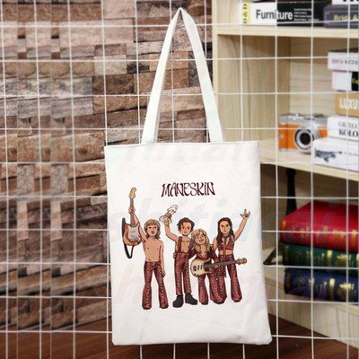 Maneskin Hip Hop Gothic Punk Rock Graphic Korėja Ulzzang Pirkėjų krepšys Drobinis krepšys Rankinės Moteriškas krepšys Harajuku Pečių krepšiai