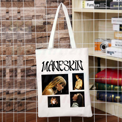 Maneskin Hip Hop Gothic Punk Rock Graphic Korėja Ulzzang Pirkėjų krepšys Drobinis krepšys Rankinės Moteriškas krepšys Harajuku Pečių krepšiai