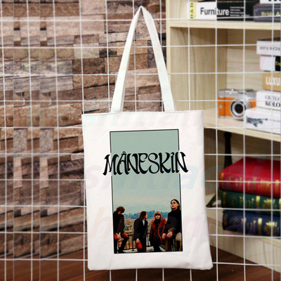 Maneskin Hip Hop Gothic Punk Rock Graphic Korėja Ulzzang Pirkėjų krepšys Drobinis krepšys Rankinės Moteriškas krepšys Harajuku Pečių krepšiai