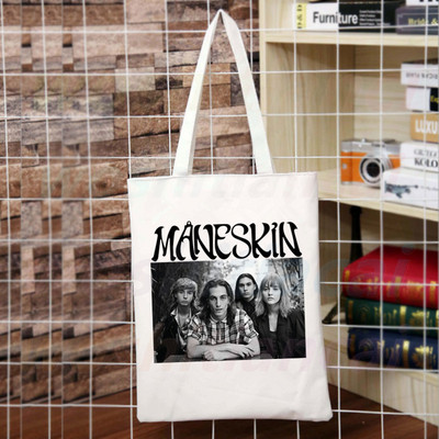 Maneskin Hip Hop Gothic Punk Rock Graphic Korėja Ulzzang Pirkėjų krepšys Drobinis krepšys Rankinės Moteriškas krepšys Harajuku Pečių krepšiai