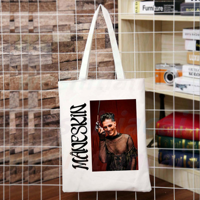 Maneskin Hip Hop Gothic Punk Rock Graphic Korėja Ulzzang Pirkėjų krepšys Drobinis krepšys Rankinės Moteriškas krepšys Harajuku Pečių krepšiai