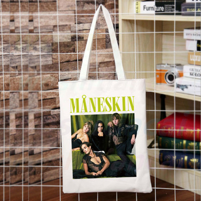 Maneskin Hip Hop Gothic Punk Rock Graphic Korėja Ulzzang Pirkėjų krepšys Drobinis krepšys Rankinės Moteriškas krepšys Harajuku Pečių krepšiai