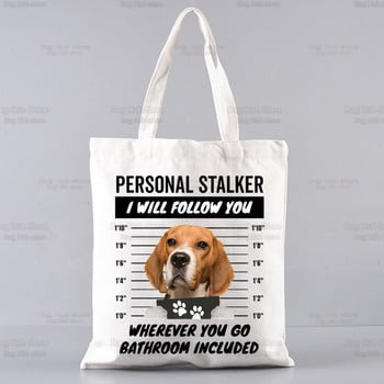 Beagle Cartoon Ulzzang Shopper τσάντα εκτύπωσης καμβάς Bagel Dog Cute tote τσάντες τσάντες γυναικείες τσάντες Harajuku τσάντες ώμου