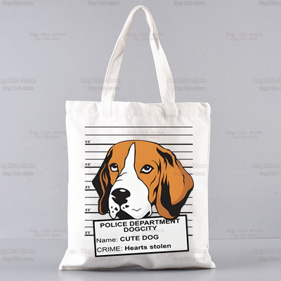 Dámska taška s kresleným vzorom Beagle Ulzzang s potlačou a bagelovým psíkom, roztomilá tote taška, kabelky, dámska taška Harajuku, tašky cez rameno