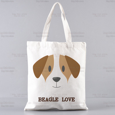 Dámska taška s kresleným vzorom Beagle Ulzzang s potlačou a bagelovým psíkom, roztomilá tote taška, kabelky, dámska taška Harajuku, tašky cez rameno