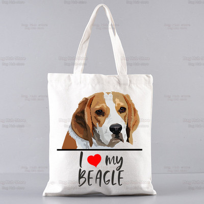 Dámska taška s kresleným vzorom Beagle Ulzzang s potlačou a bagelovým psíkom, roztomilá tote taška, kabelky, dámska taška Harajuku, tašky cez rameno