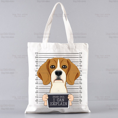 Dámska taška s kresleným vzorom Beagle Ulzzang s potlačou a bagelovým psíkom, roztomilá tote taška, kabelky, dámska taška Harajuku, tašky cez rameno