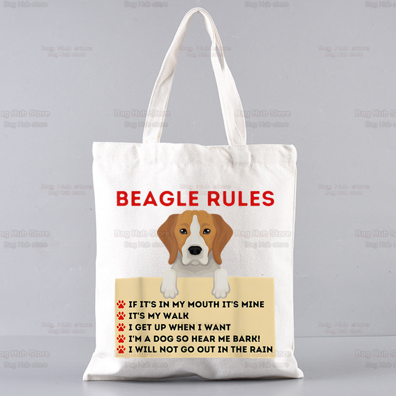 Dámska taška s kresleným vzorom Beagle Ulzzang s potlačou a bagelovým psíkom, roztomilá tote taška, kabelky, dámska taška Harajuku, tašky cez rameno