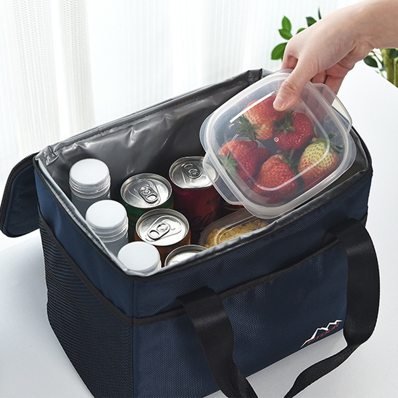 Zahusťte si čerstvé Bento obedové vrecko, prenosné vodotesné oxfordské plátno, pivo, jedlo, piknik, chladič, chladič, ľadový obal, úložné boxy