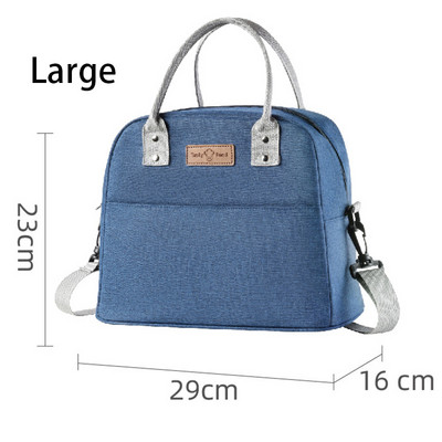 Hordozható válltáskák nagy kapacitású, hőszigetelt piknik ebédlődoboz Crossbody táska női irodai munka Élelmiszer kézitáska táska