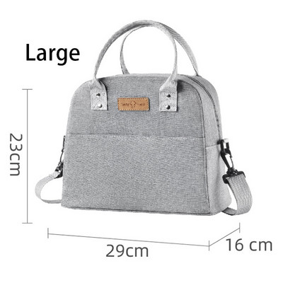 Hordozható válltáskák nagy kapacitású, hőszigetelt piknik ebédlődoboz Crossbody táska női irodai munka Élelmiszer kézitáska táska