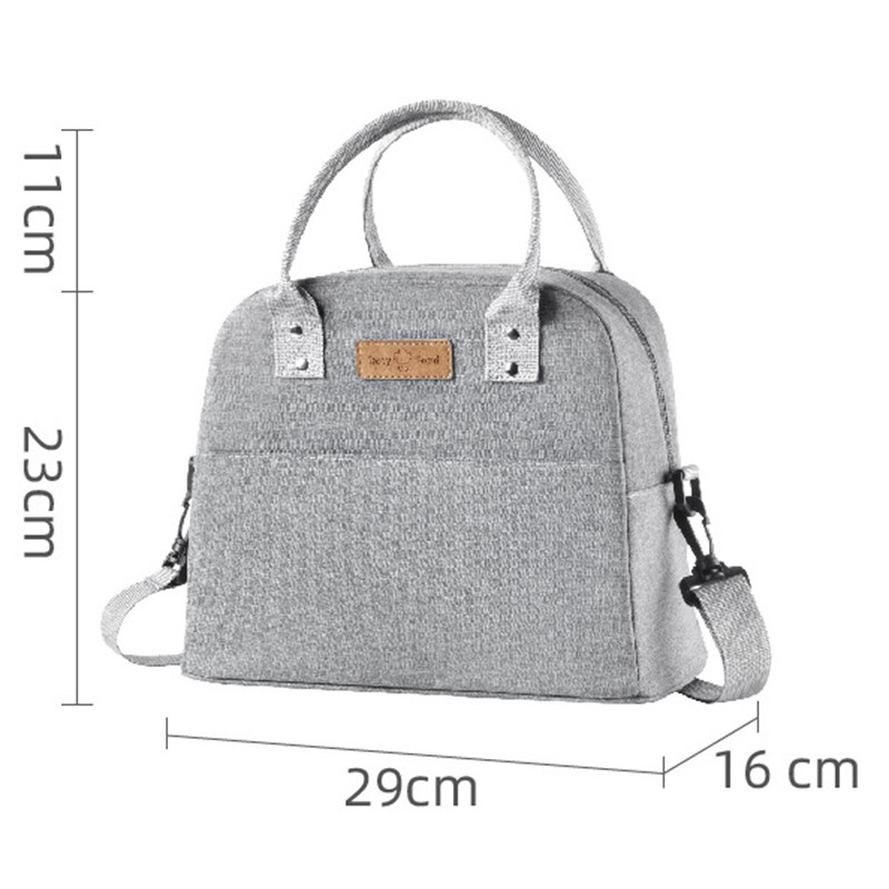 Hordozható válltáskák nagy kapacitású, hőszigetelt piknik ebédlődoboz Crossbody táska női irodai munka Élelmiszer kézitáska táska