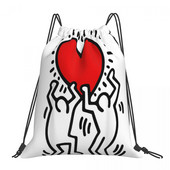 Smiješni Keiths Harings Dizajn Umjetničke torbe sa uzicom Ruksaci Školske torbe sa uzicom Dječji ruksak Mali ruksak Ženski