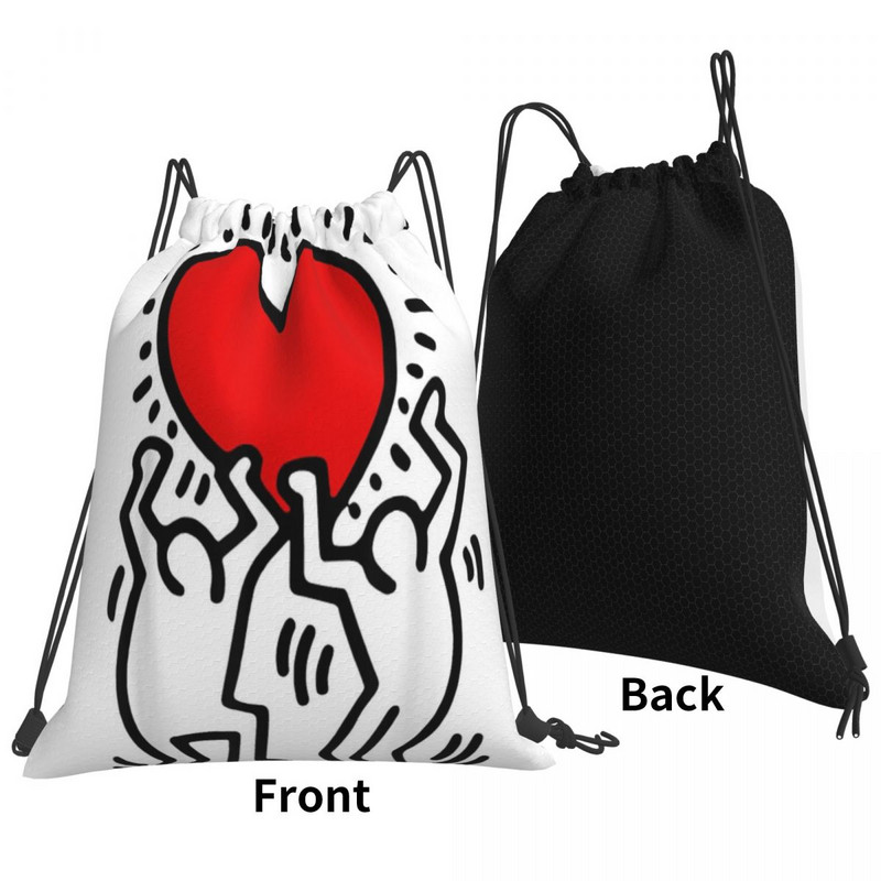 Smiješni Keiths Harings Dizajn Umjetničke torbe sa uzicom Ruksaci Školske torbe sa uzicom Dječji ruksak Mali ruksak Ženski