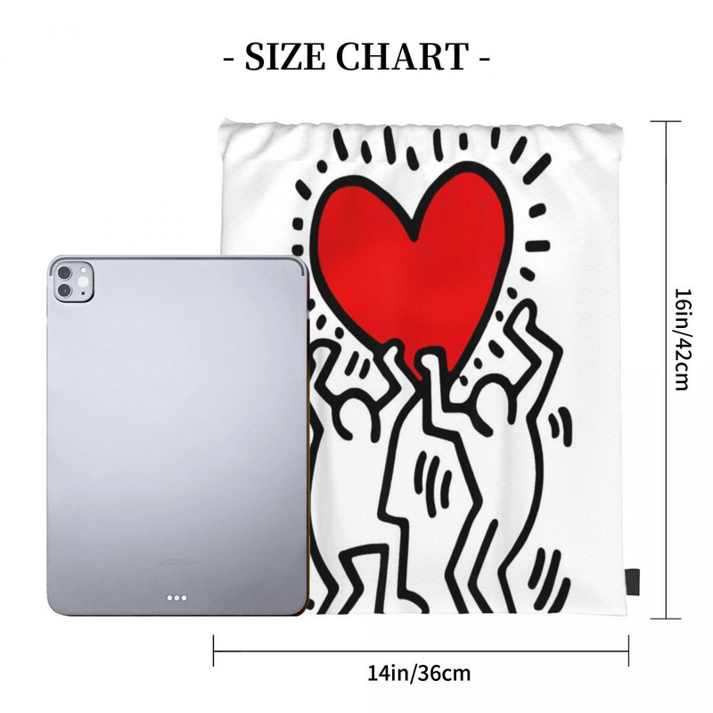 Smiješni Keiths Harings Dizajn Umjetničke torbe sa uzicom Ruksaci Školske torbe sa uzicom Dječji ruksak Mali ruksak Ženski