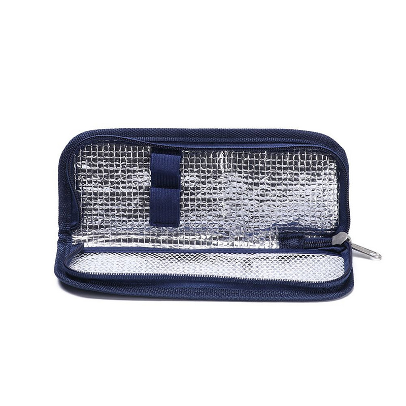 Hordozható cukorbeteg inzulin hűtőtáska védő tabletta hűtött jégcsomag orvosi hűtő szigetelő szervező utazási tok