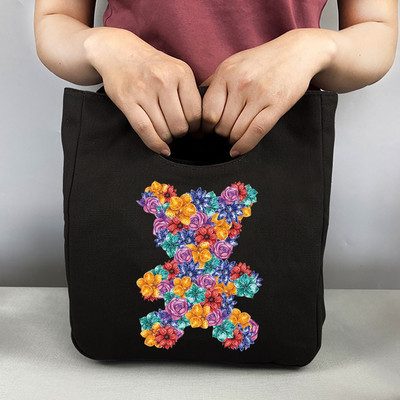 Nova prijenosna termo torba za ručak Putna platnena torba za piknik Sklopive rashladne torbe za pohranu izolirane hranom Otisak medvjeda za školski ured