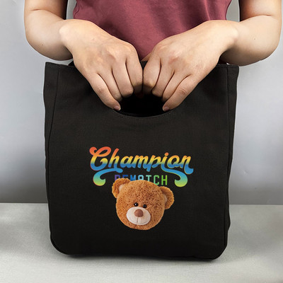 Nova prijenosna termo torba za ručak Putna platnena torba za piknik Sklopive rashladne torbe za pohranu izolirane hranom Otisak medvjeda za školski ured