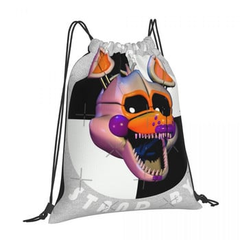 Lolbit Drawstring Τσάντες Σακίδια πλάτης Anime Τσάντες ταξιδιού Μικρό σακίδιο πλάτης Σακίδιο με κορδόνια