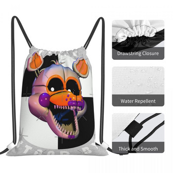 Lolbit Drawstring Τσάντες Σακίδια πλάτης Anime Τσάντες ταξιδιού Μικρό σακίδιο πλάτης Σακίδιο με κορδόνια