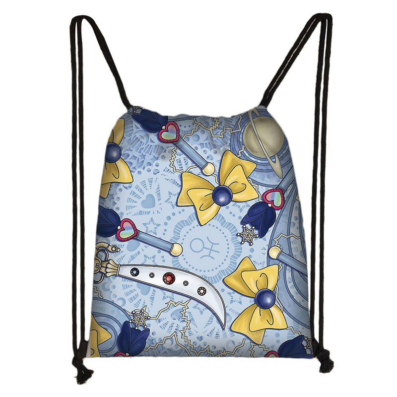 Lovely Bowknot 3D nyomtatás, húzózsinór táska lányoknak Bowknot Magic Stick hátizsák utazási puha hátú tárolótáska gyerekeknek könyves táska a legjobb ajándék