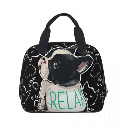 Prancūzų buldogas Moterų pietų krepšys Izoterminis Kelioninis Rankinis Pakuotė Maisto Termo maišeliai Termo maišelis Vaikų Darbinis Pietums Krepšys