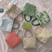 Nova torba za ručak Platnena kutija za ručak Torba za piknik Platnena mala torbica Posuda za večeru Vreće za pohranu hrane za uredske dame