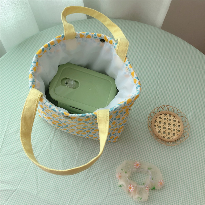 Nova torba za ručak Platnena kutija za ručak Torba za piknik Platnena mala torbica Posuda za večeru Vreće za pohranu hrane za uredske dame