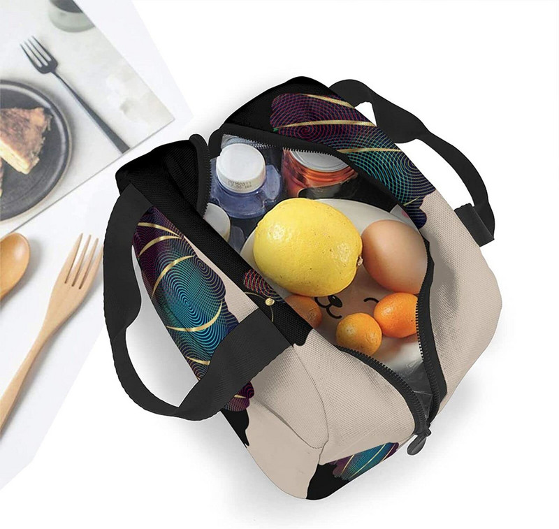 Afroamerička ženska izolirana torba za ručak otporna na curenje, afrička crna djevojka, kutija za ručak s patentnim zatvaračem za žene, muškarce, piknik ured