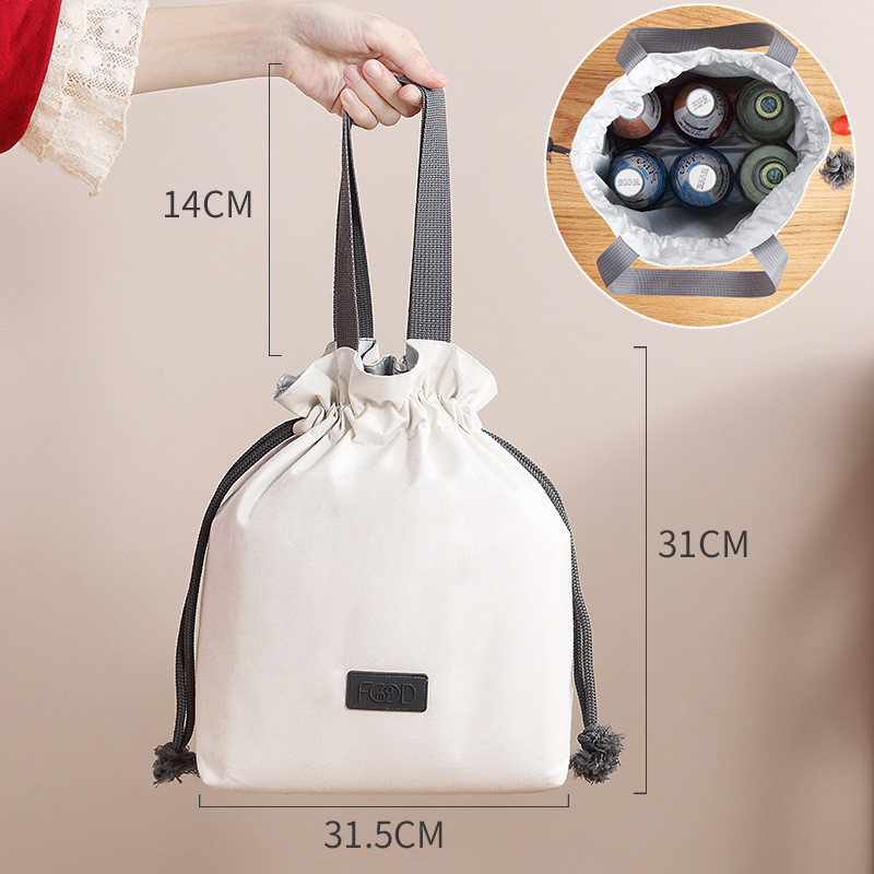 Nova vodootporna torba za ručak Torba za ručak Podebljana aluminijska folija Ručna izolacija za studente Velika kutija za ručak Torba za radni obrok Bento