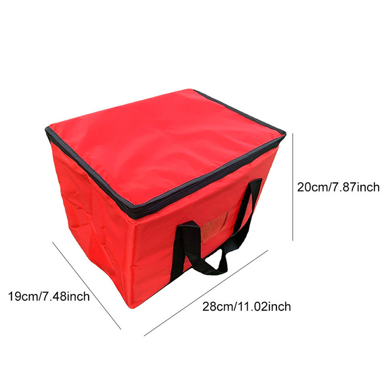 Sklopiva Oxford tkanina, torba za dostavu pizze velikog kapaciteta, zatvarač, s ručkom Keep Fresh Držač za pohranu, prijenosna za van