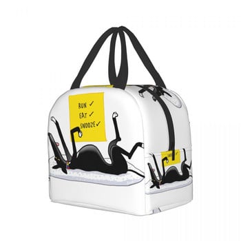 Greyhound Dog Resuable Lunch Box Γυναικείο Πολυλειτουργικό Γκρι Θερμικό Ψύκτη Τροφίμων μονωμένη τσάντα μεσημεριανού Παιδικά Παιδιά Σχολείου