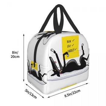 Greyhound Dog Resuable Lunch Box Γυναικείο Πολυλειτουργικό Γκρι Θερμικό Ψύκτη Τροφίμων μονωμένη τσάντα μεσημεριανού Παιδικά Παιδιά Σχολείου