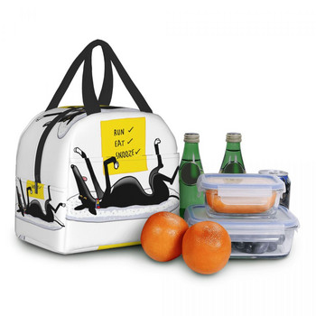 Greyhound Dog Resuable Lunch Box Γυναικείο Πολυλειτουργικό Γκρι Θερμικό Ψύκτη Τροφίμων μονωμένη τσάντα μεσημεριανού Παιδικά Παιδιά Σχολείου