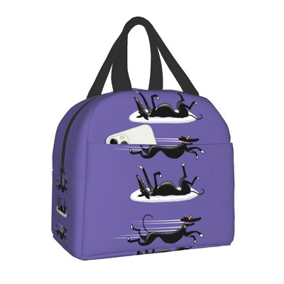 Cutie de prânz reutilizabilă pentru câini ogar, pentru femei, multifuncțională, gri, răcitoare termică, geantă de prânz izolată pentru alimente, copii, școlari