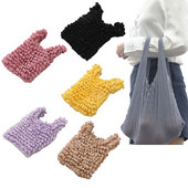 Geantă de cumpărături nouă, reutilizabilă, pliată, retractabilă, pentru femei, de mare capacitate, pentru femei, geantă de umăr pliabilă.