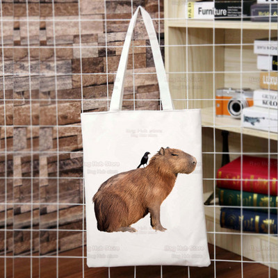 Capybara Cartoon Slatka životinja Torba za kupovinu Capybaras Bolsas De Tela Na rame Capibara Jutena torba Pamučna torba Sacola Reciclaje od jute
