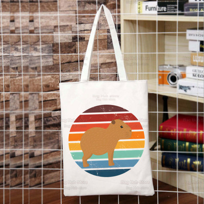 Capybara Cartoon Slatka životinja Torba za kupovinu Capybaras Bolsas De Tela Na rame Capibara Jutena torba Pamučna torba Sacola Reciclaje od jute