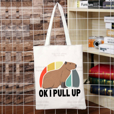 Capybara Cartoon Slatka životinja Torba za kupovinu Capybaras Bolsas De Tela Na rame Capibara Jutena torba Pamučna torba Sacola Reciclaje od jute