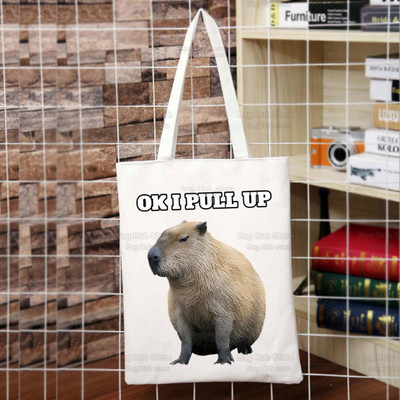 Capybara Cartoon Slatka životinja Torba za kupovinu Capybaras Bolsas De Tela Na rame Capibara Jutena torba Pamučna torba Sacola Reciclaje od jute