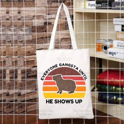 Capybara Cartoon Slatka životinja Torba za kupovinu Capybaras Bolsas De Tela Na rame Capibara Jutena torba Pamučna torba Sacola Reciclaje od jute