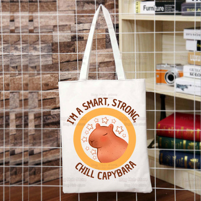 Capybara Cartoon Slatka životinja Torba za kupovinu Capybaras Bolsas De Tela Na rame Capibara Jutena torba Pamučna torba Sacola Reciclaje od jute